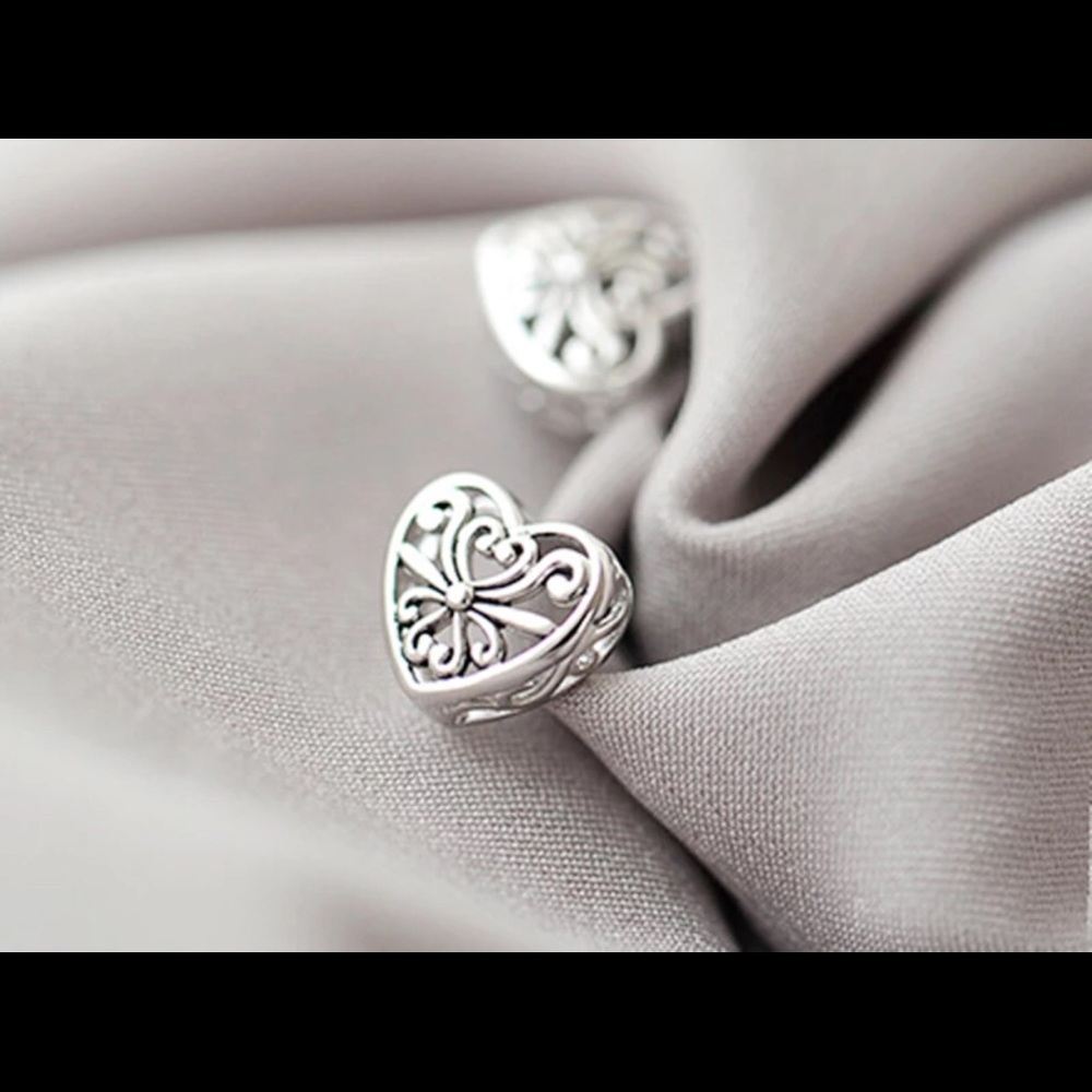 Sterling Silver Heart Earrings